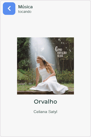 Música: capa e a faixa Orvalho, de Celiana Satyl.